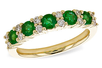 C282-98798: LDS WED RG .70 EMERALD .94 TGW