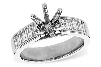 C283-82426: LDS SEMI DIA RG .50 TW BAGUETTES
