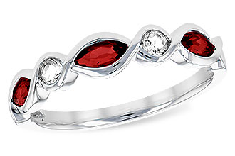 C283-83317: LDS RG .52 TW GARNET .64 TGW