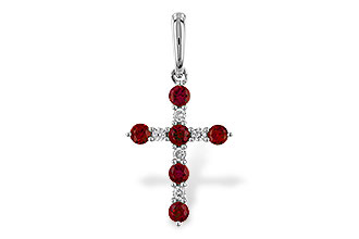 C283-84244: PENDANT .34 TW RUBY .42 TGW
