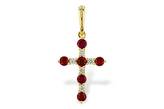 C283-84244: PENDANT .34 TW RUBY .42 TGW