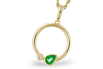 C283-84253: NECKLACE .20 EMERALD .22 TGW