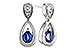 C283-85135: EARRINGS .42 SAPPHIRE .54 TGW (4x3 SAPP)