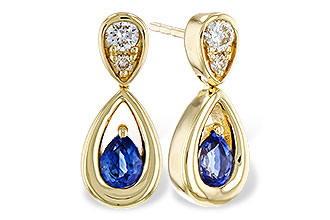 C283-85135: EARRINGS .42 SAPPHIRE .54 TGW (4x3 SAPP)