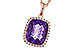 C283-85144: NECKLACE 4.57 AMETHYST 4.81 TGW (12x10MM CU)