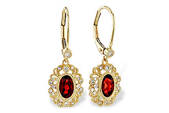 C283-86017: EARRINGS .98 TW GARNET 1.15 TGW (7x5MM GARNET)