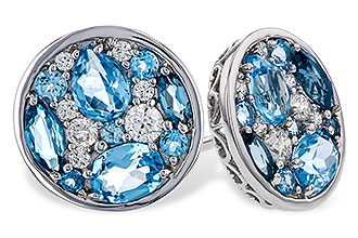 C283-86035: EARRINGS 1.02 TW BLUE TOPAZ 1.18 TGW