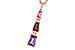C283-86044: NECKLACE 2.32 SEMI-PREC (PT,GT,AMY) 2.37 TGW