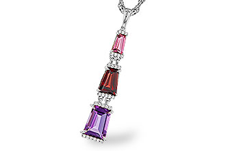 C283-86044: NECKLACE 2.32 SEMI-PREC (PT,GT,AMY) 2.37 TGW