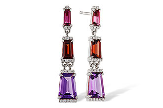 C283-86071: EARRINGS 1.98 SEMI-PREC (PT,GT,AMY) 2.05 TGW