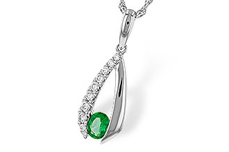 C283-87826: NECKLACE .28 EMERALD .45 TGW (5x4 EMER)