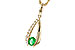 C283-87826: NECKLACE .28 EMERALD .45 TGW (5x4 EMER)