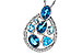 C283-87862: NECKLACE 3.23 TW BLUE TOPAZ 3.38 TGW