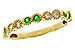 C283-88798: LDS WED RG .11 TW EMERALD .20 TGW