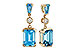 C283-89698: EARRINGS 2.37 TW BLUE TOPAZ 2.44 TGW