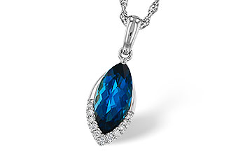 C283-89726: NECK 2.14 LONDON BLUE TOPAZ 2.20 TGW (12x6MM MQ)
