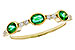 C283-90553: LDS WEDDING RG .46 TW EMERALD .58 TGW