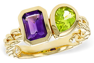 C283-90562: LDS RG 1.28 TW SEMI-PRECIOUS (AMY,PER)