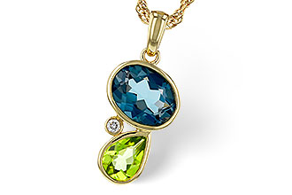 C283-90589: NECKLACE 2.43 SEMI-PREC (PER,LBT) 2.45 TGW