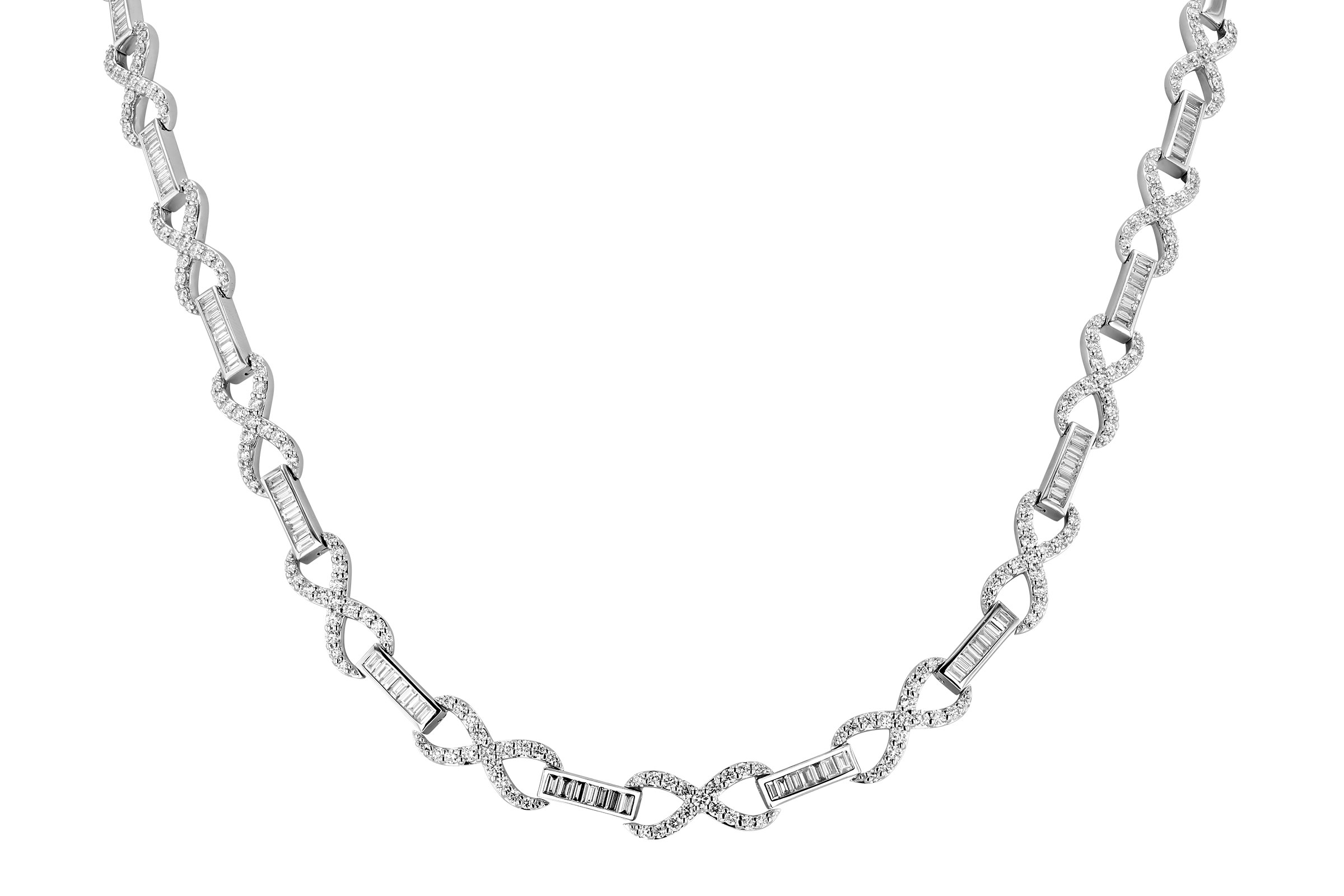 C284-75162: NECKLACE 1.42 TW BAG 3.62 TW (17")