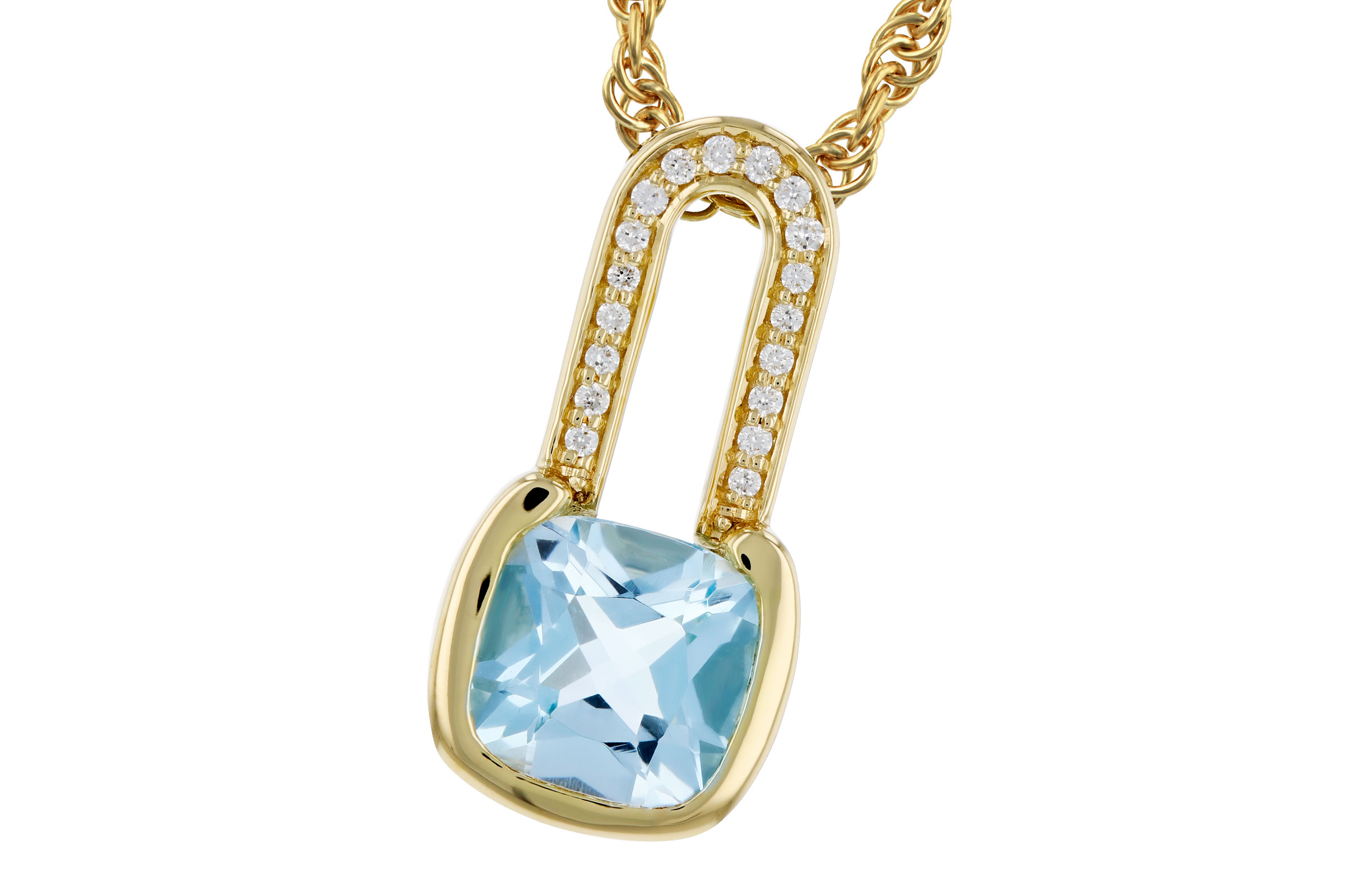 C284-76017: NECKLACE .91 SKY BLUE TOPAZ .95 TGW (6MM BT)
