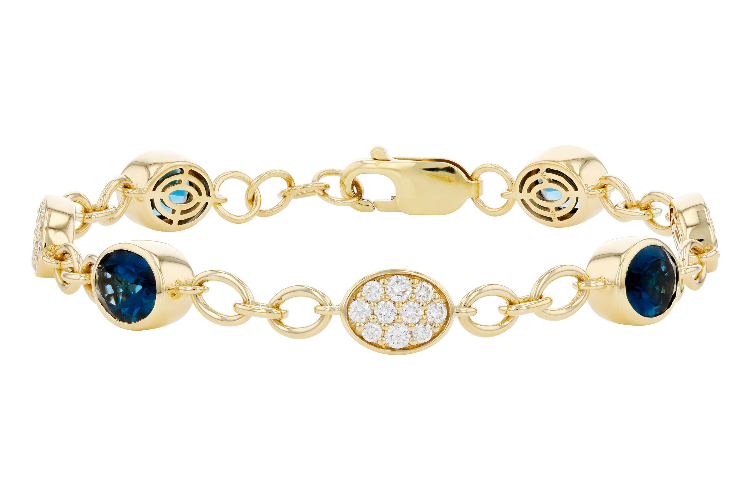 C284-76062: BRACELET 5.24 TW LONDON BLUE TOPAZ 6.00 TGW (7")