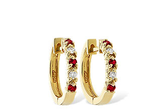 D010-21480: EARRINGS .17 RUBY .26 TGW