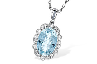 D199-33307: NECKLACE 2.40 AQUA 2.57 TGW (12x8MM AQ)