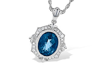 D199-35107: NECK 3.00 LONDON BLUE TOPAZ 3.16 TGW