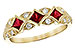 D282-03344: LDS WED RG .55 TW RUBY .70 TGW