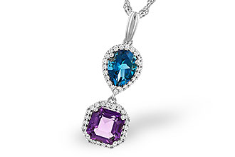 D282-96035: NECKLACE 2.50 SEMI-PREC (AMY,LBT) 2.66 TGW