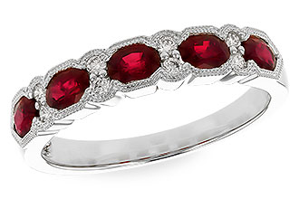 D282-96953: LDS WED RG .88 TW RUBY 1.00 TGW (4x3MM RUBY)