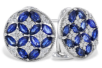 D283-83362: EARRINGS 2.07 TW SAPPHIRE 2.37 TGW