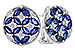 D283-83362: EARRINGS 2.07 TW SAPPHIRE 2.37 TGW