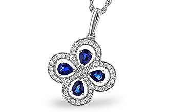 D283-84226: NECKLACE .68 SAPPHIRE TW .96 TGW