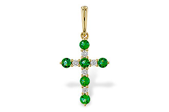 D283-84235: PENDANT .27 TW EMERALD .35 TGW