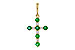 D283-84235: PENDANT .27 TW EMERALD .35 TGW