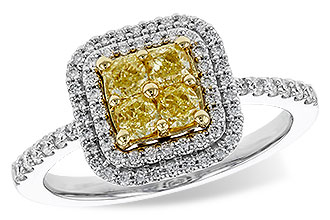 D283-86035: LDS RG .52 FANCY YELLOW DIAMONDS .85 TW