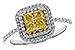 D283-86035: LDS RG .52 FANCY YELLOW DIAMONDS .85 TW