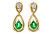 D283-86053: EARRINGS .20 EMERALD .32 TGW (4x3 EMER)