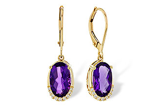 D283-89726: EARRINGS 2.70 TW AMETHYST 2.78 TGW (10x6MM OV)