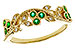D283-90553: LDS WED RG .17 EMERALD TW .23 TGW