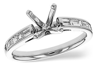 D284-73289: LDS SEMI DIA RG .38 TW BAGUETTES
