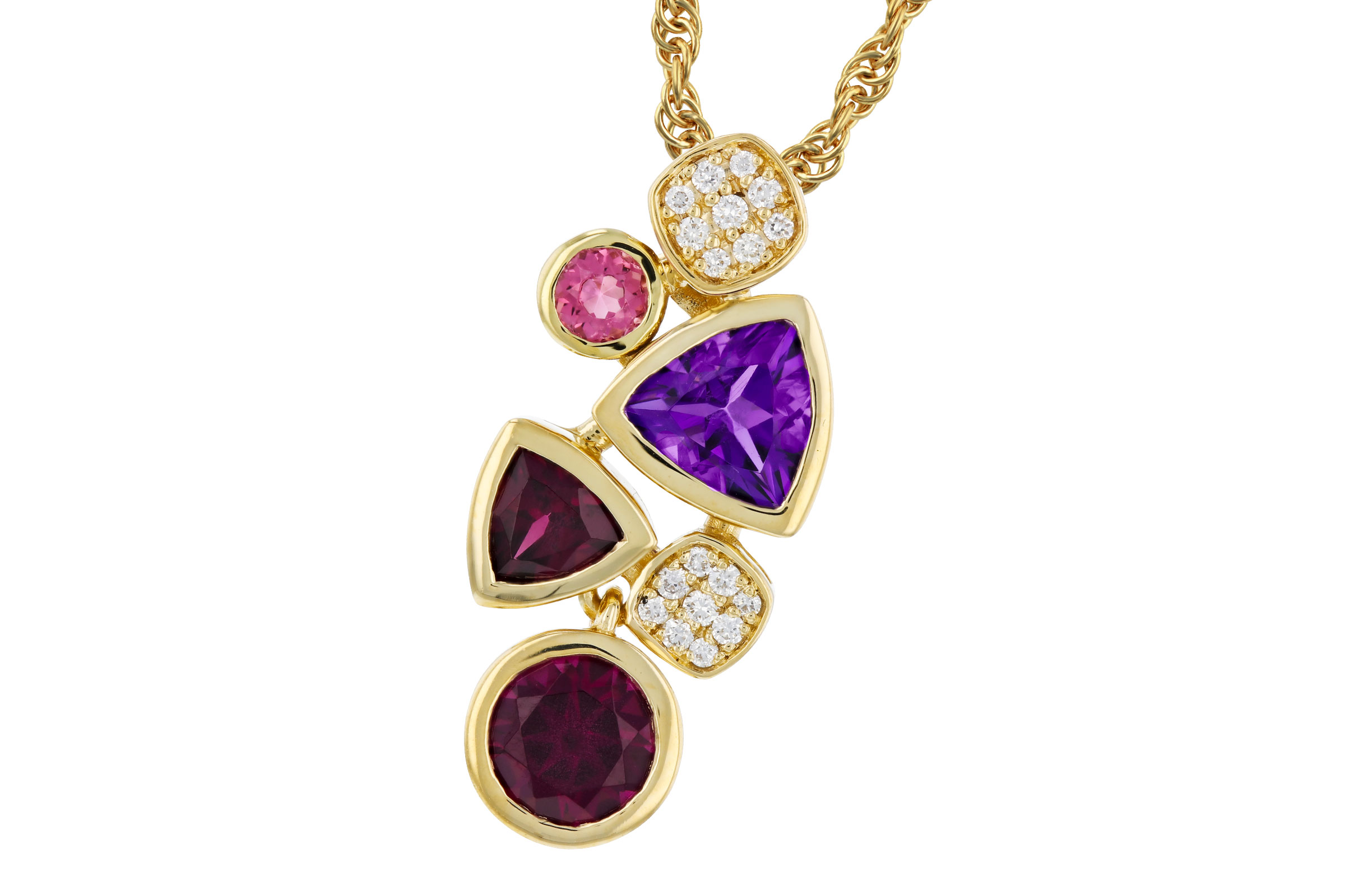 D284-75162: NECKLACE 1.34 SEMI-PREC (AM,RHO,PT) 1.40 TGW