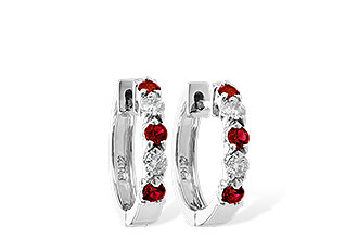 E010-21480: EARRINGS .33 RUBY .52 TGW