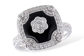 E193-86971: LDS ONYX & DIA RG .37 TW