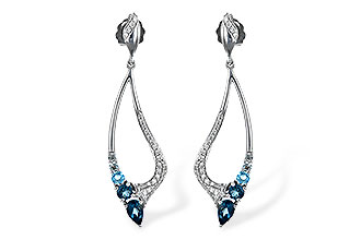 E198-43289: EARR .98 BLUE TOPAZ 1.25 TGW