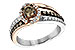 E198-43316: LDS DIA RG .40 BROWN CTR .97 TW