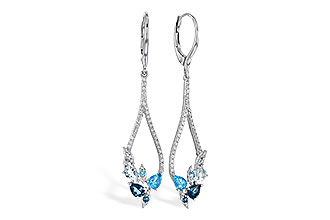 E282-04244: EARR 1.08 BLUE TOPAZ 1.35 TGW
