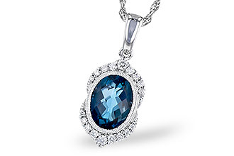 E282-08798: NECK 1.96 LONDON BLUE TOPAZ 2.10 TGW